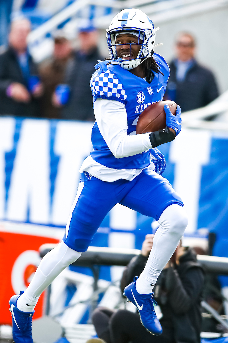 Quandre Mosely. 

Kentucky beat New Mexico State 56-16.

Photo by Eddie Justice | UK Athletics