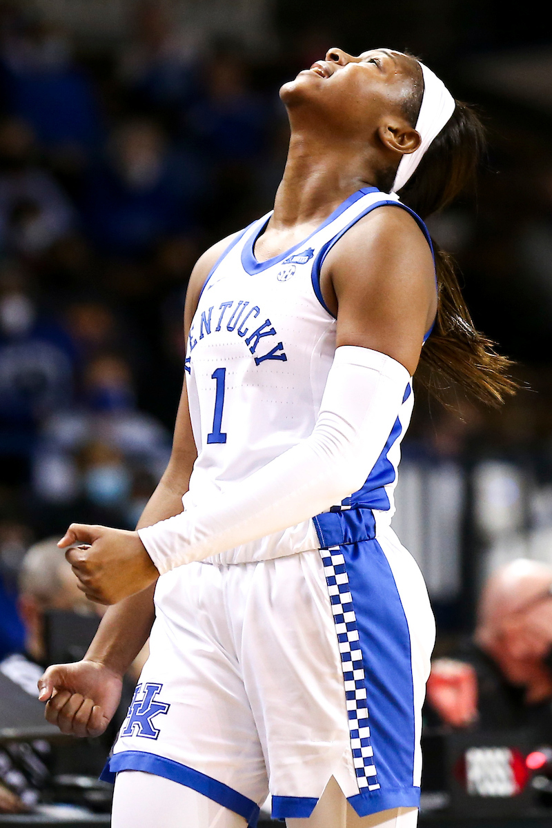 Robyn Benton.

Kentucky loses to South Carolina 59-50.

Photo by Grace Bradley | UK Athletics