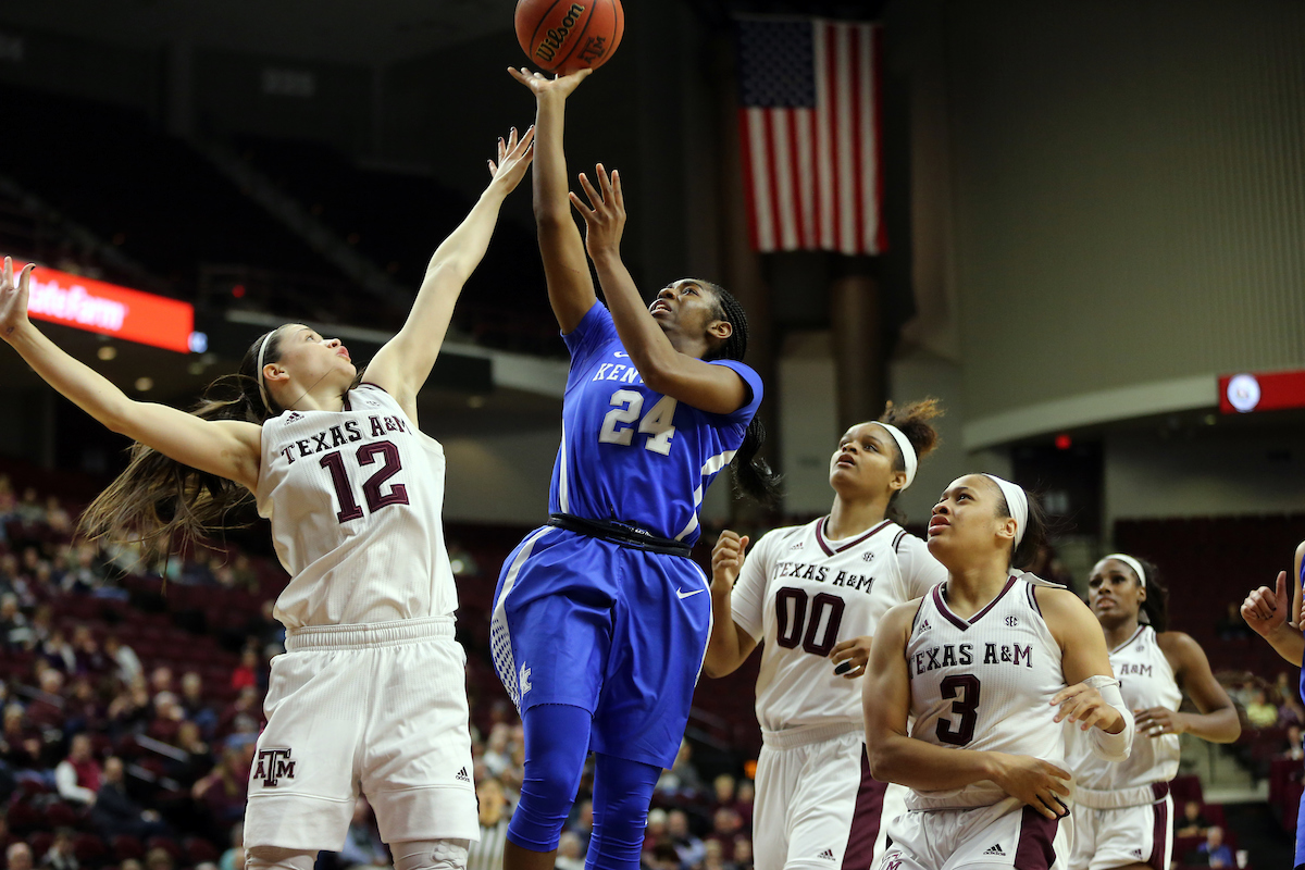 Taylor Murray

The University of Kentucky women's basketball team falls to Texas A&M on January 4, 2018 at Reed Arena. 

Photo by Britney Howard | UK Athletics