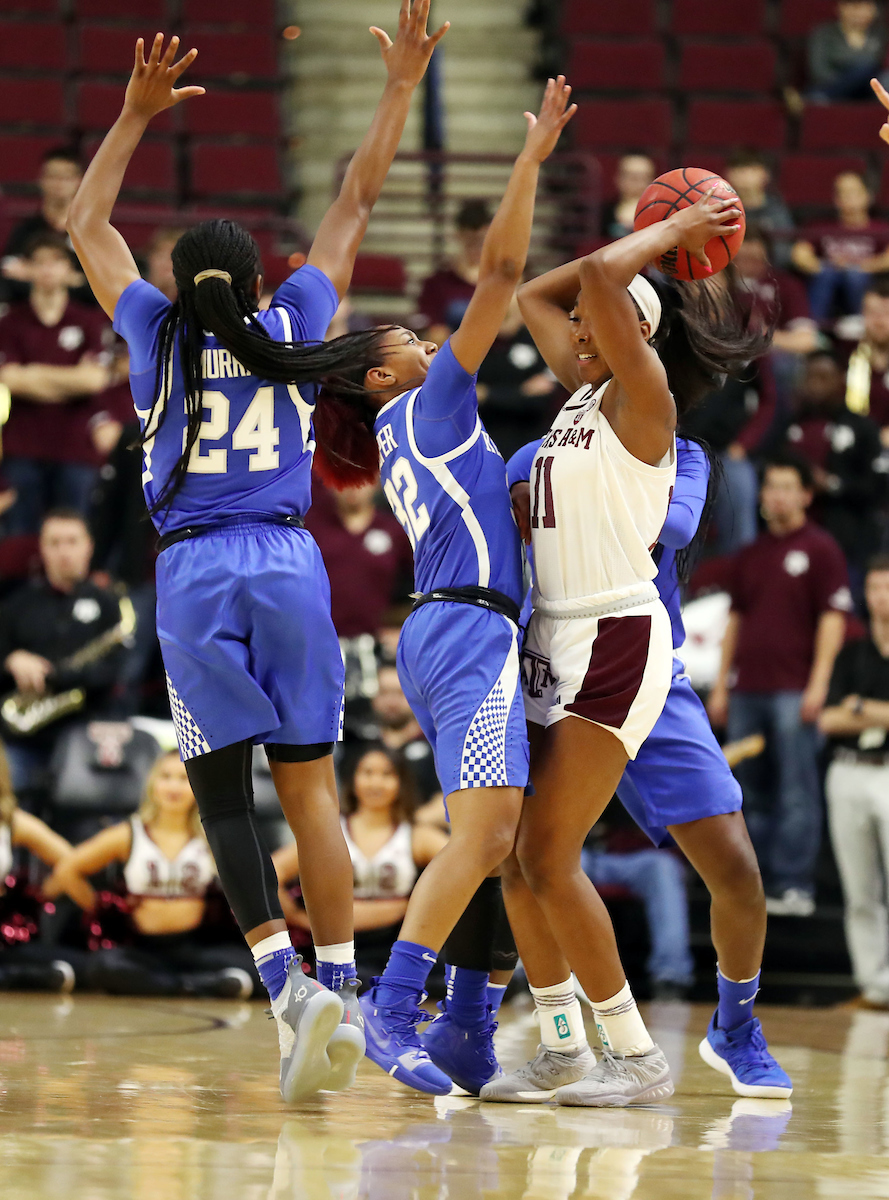 The UK Women's Basketball falls to Texas A&M. 
Photo by Hannah Phillips  | UK Athletics