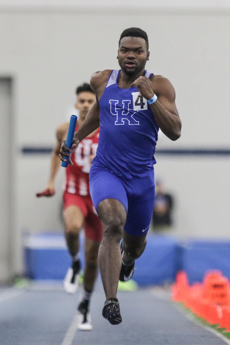 Men's 4x400 relay. 

Day two of the Jim Green invitational

Photo by Eddie Justice | UK Athletics