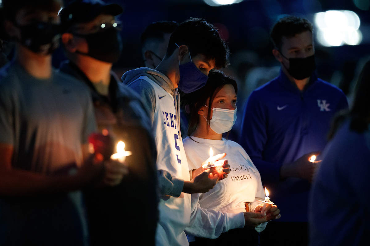Terrence Clarke candlelight vigil.

Photo by Elliott Hess | UK Athletics