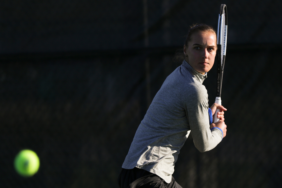 Diana Tkachenko. 

Kentucky defeated Florida 4-3 on Friday, March 22nd.

Photo by Eddie Justice | UK Athletics