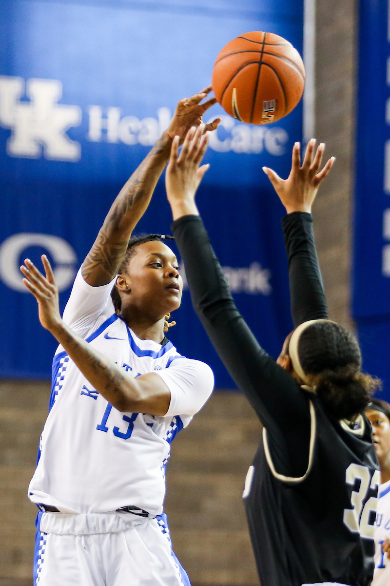 Jazmine Messengill.

Kentucky beats Wofford 98-37.

Photo by Hannah Phillips | UK Athletics