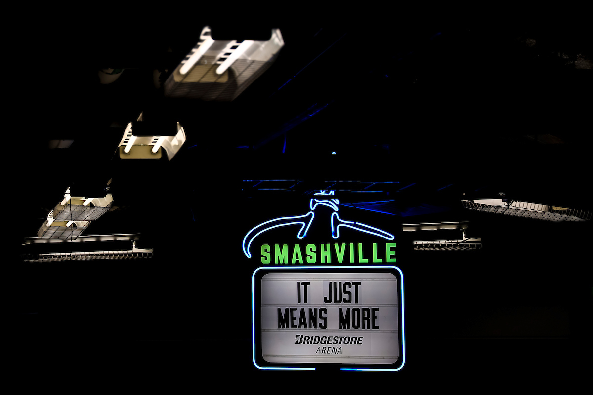 Sign.

Kentucky shootaround day one for the SEC Tournament.

Photo by Eddie Justice | UK Athletics