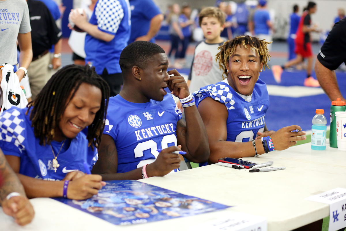 Benny Snell Jr. 

The Football Team Fan Day on Saturday, August 4,  2018. 

Photo by Britney Howard | UK Athletics