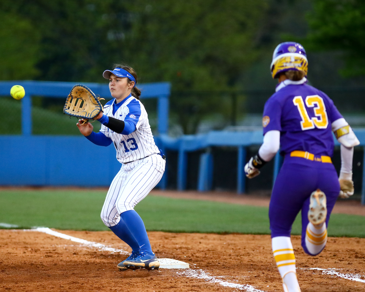 Mallory Peyton. 

Kentucky defeats LSU 7-5. 

Photo by Eddie Justice | UK Athletics