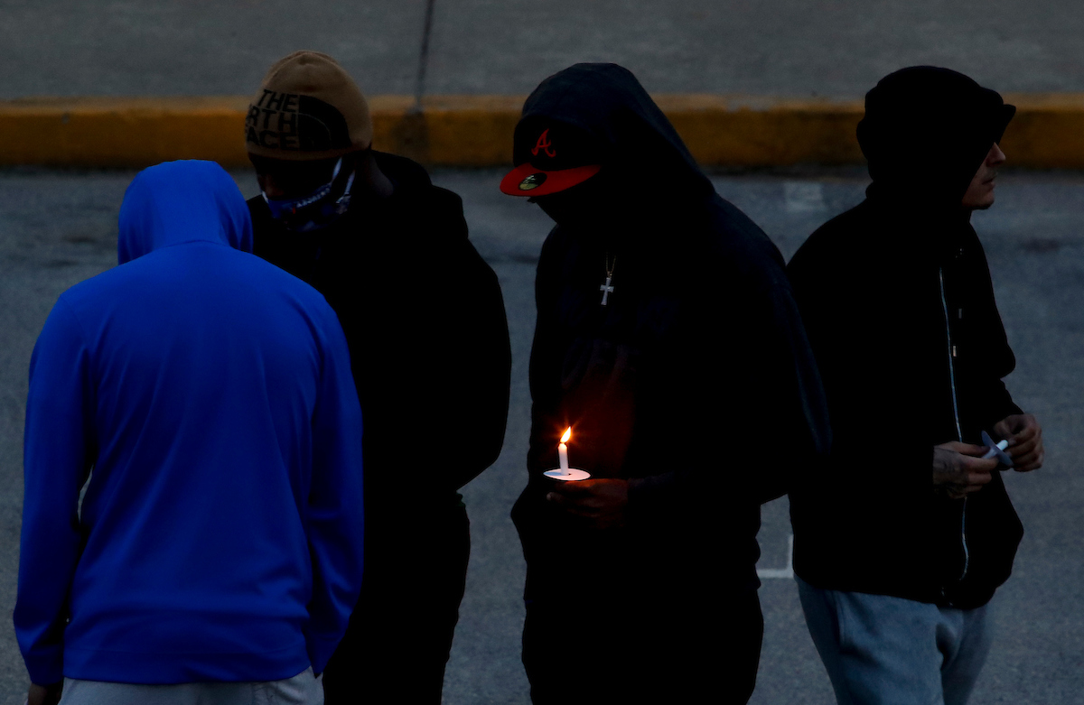 Terrence Clarke candlelight vigil. 

Photo by Chet White | UK Athletics