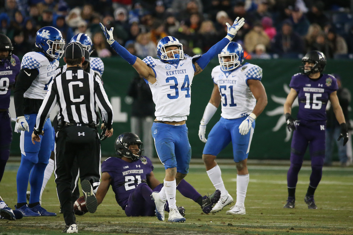 Jordan Jones.

The University of Kentucky football team falls to Northwestern 23-24 in the Music City Bowl on Friday, December 29, 2017, at Nissan Field in Nashville, Tn.

Photo by Chet White | UK Athletics