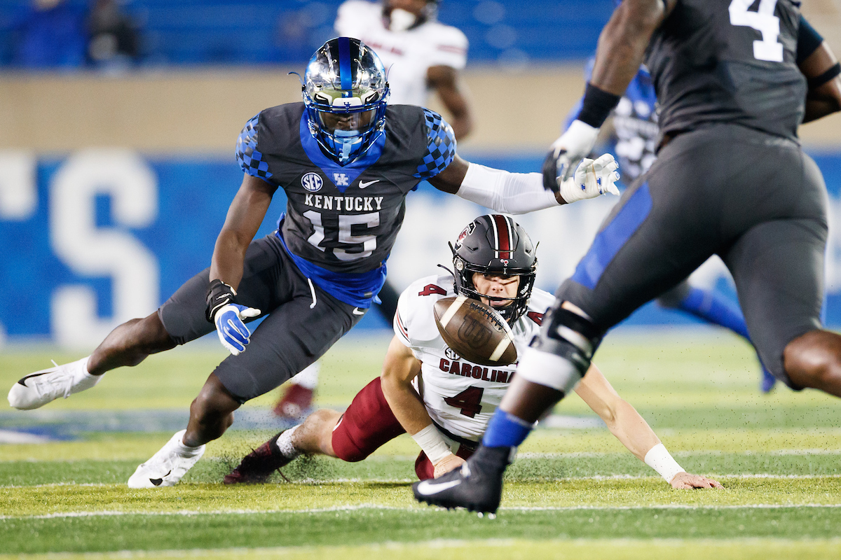 JORDAN WRIGHT.

Kentucky beats South Carolina, 41-18.

Photo by Elliott Hess | UK Athletics