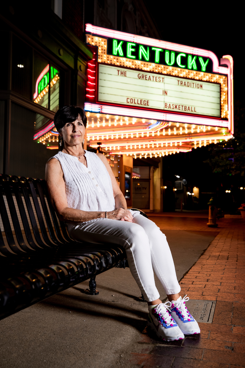Ellen Calipari.

UK menâ??s basketball photo shoot at the Kentucky Theater.

Photo by Chet White | UK Athletics