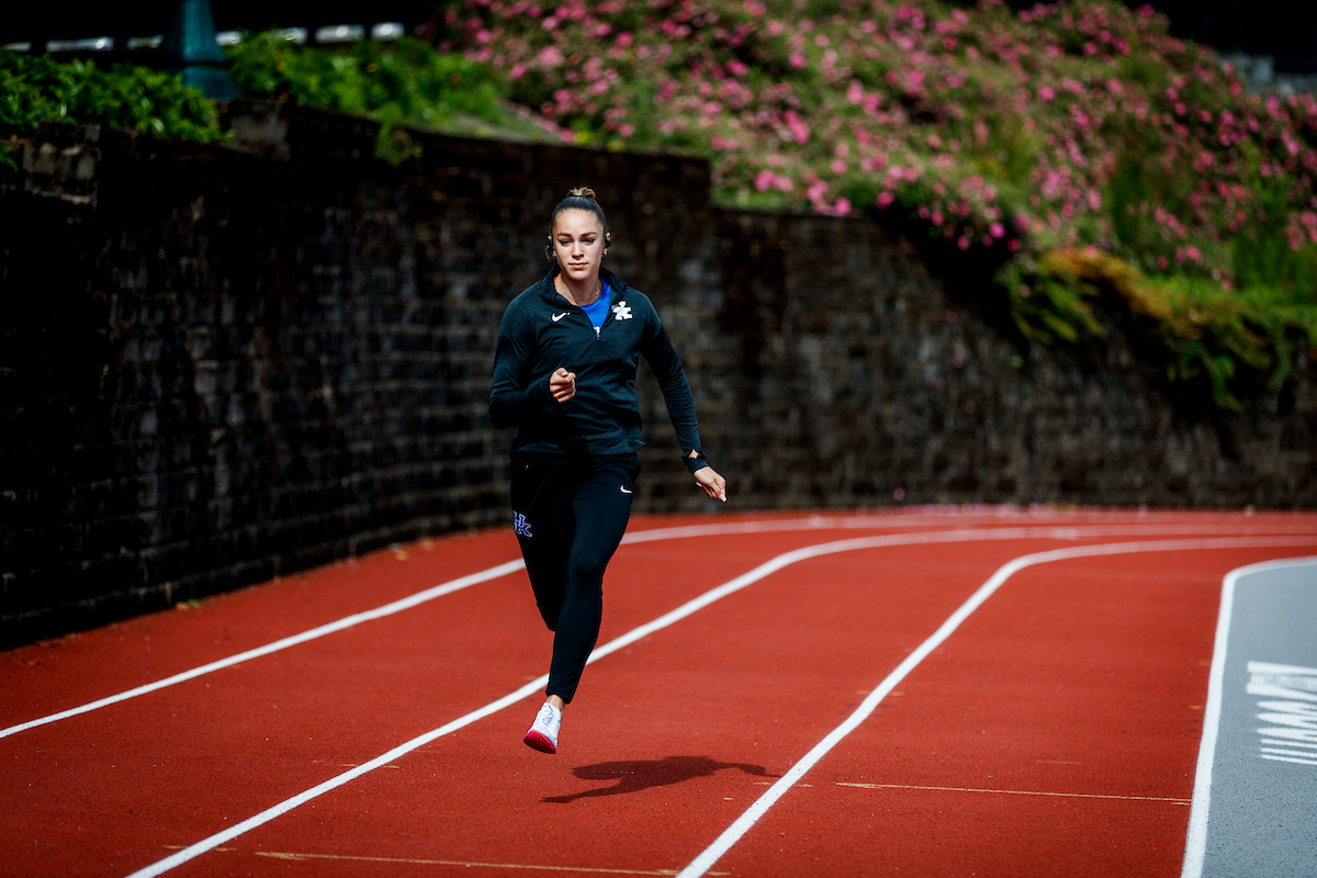 Abby Steiner.

Shake out.

NCAA Track and Field Outdoor Championships.

Photo by Chet White | UK Athletics