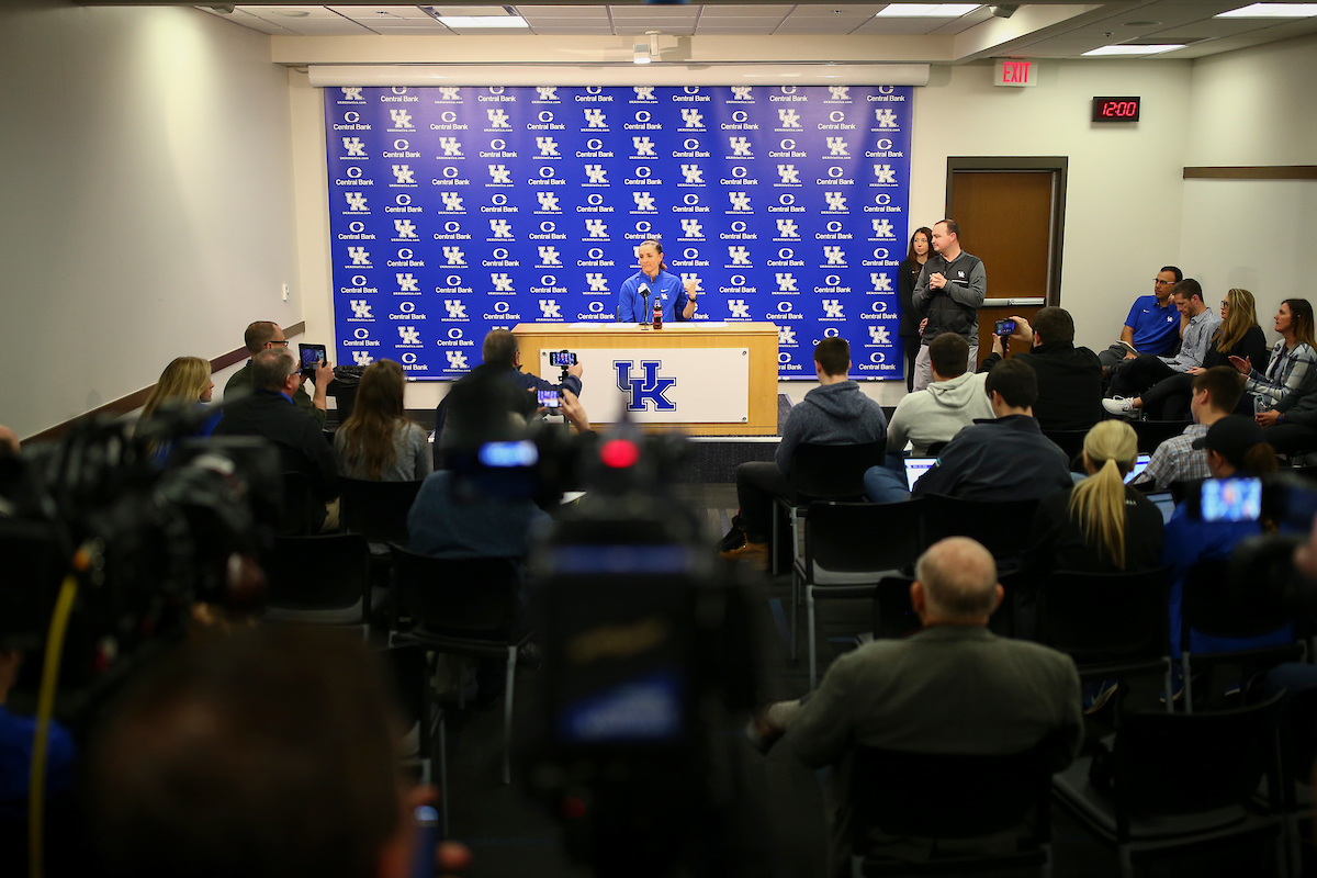 Head Coach Rachel Lawson.UK Softball Baseball Media Day.Photo by Isaac Janssen | UK Athletics