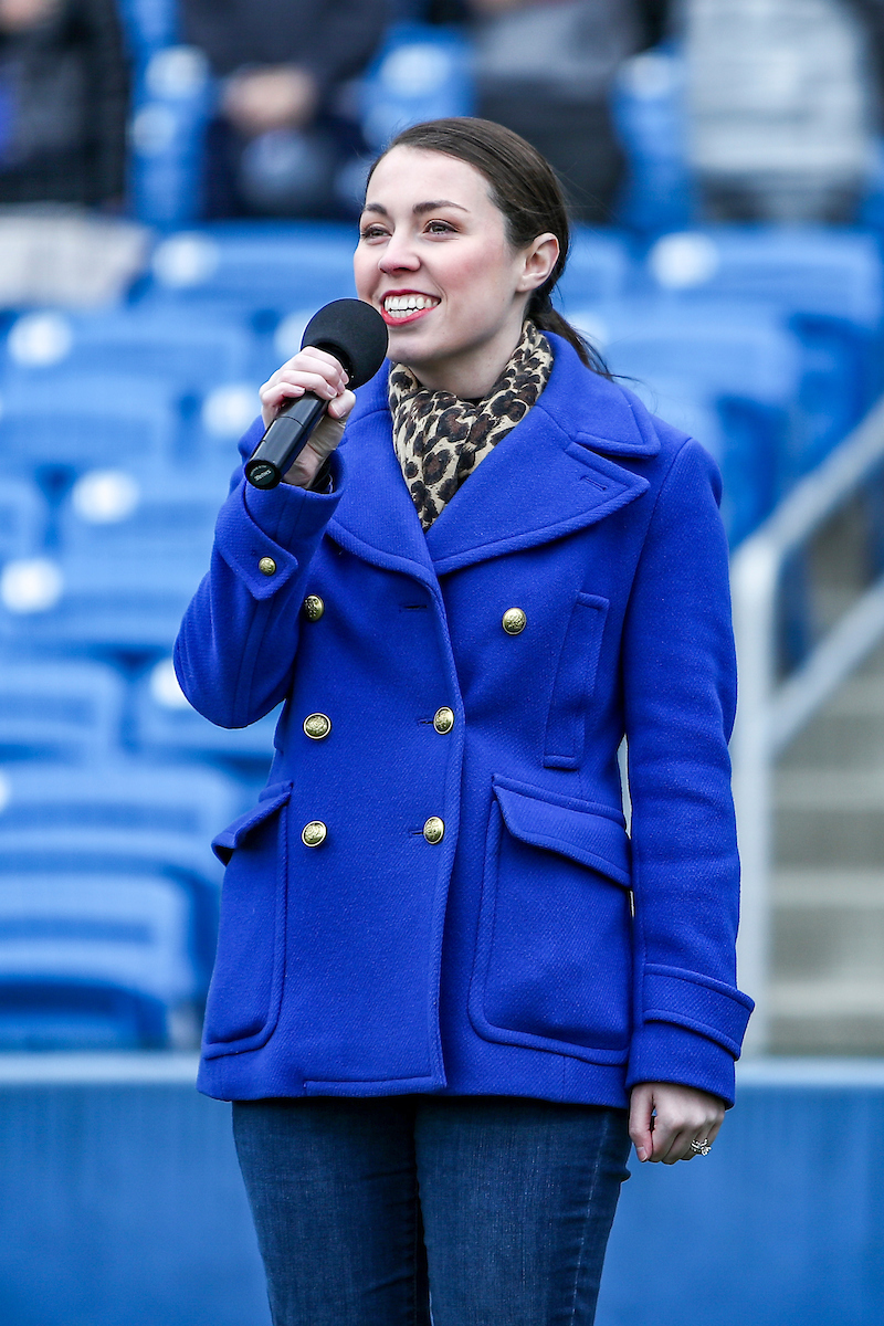 National Anthem Singer.

Kentucky beats Georgia 10-8.

Photo by Sarah Caputi | UK Athletics