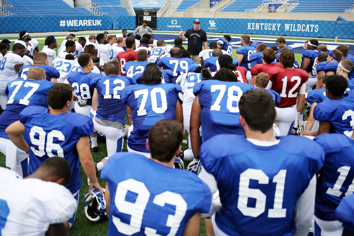 Football training camp Saturday, August 11,  2018. 

Photo by Britney Howard | UK Athletics