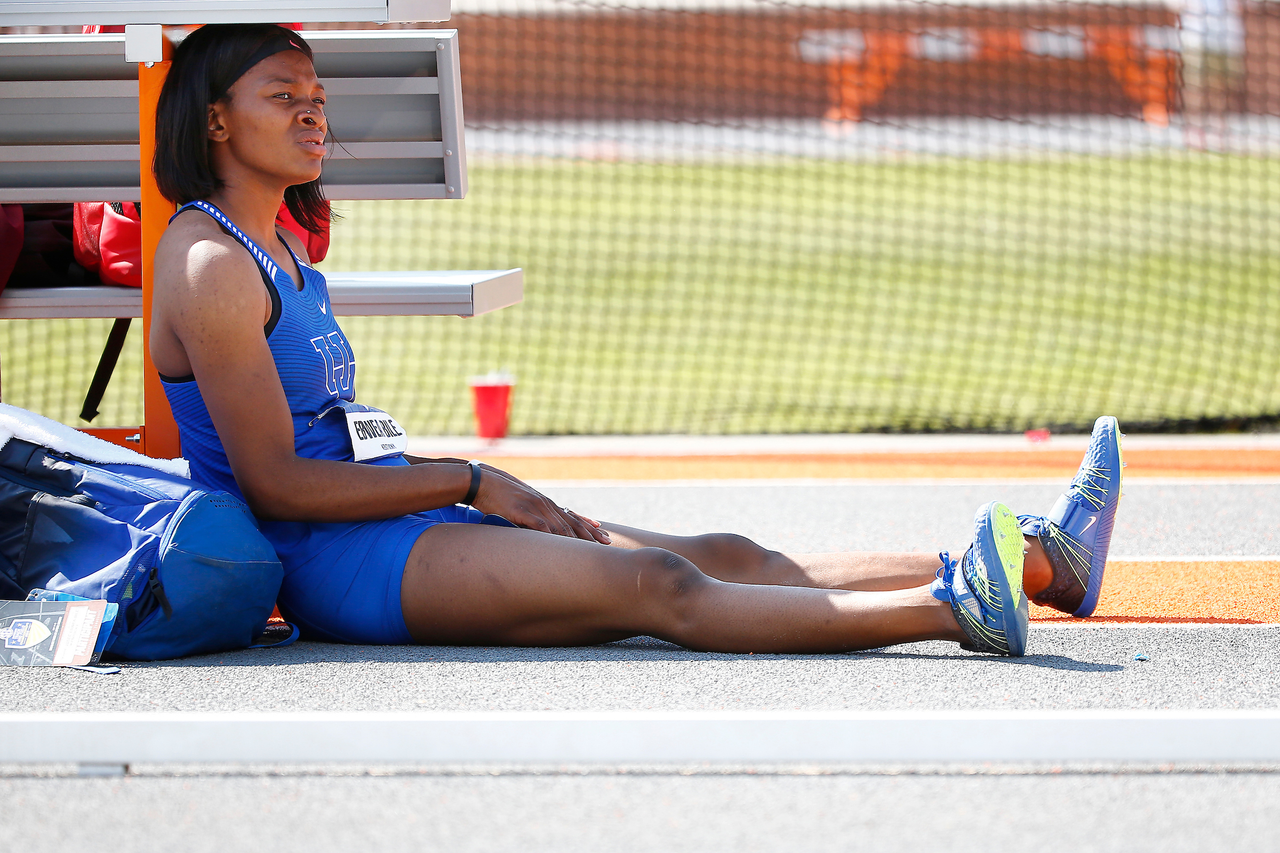 Marie Jose Ebwea-Bile.

Day three of the 2018 SEC Outdoor Track and Field Championships on Sunday, May 13, 2018, at Tom Black Track in Knoxville, TN.

Photo by Chet White | UK Athletics