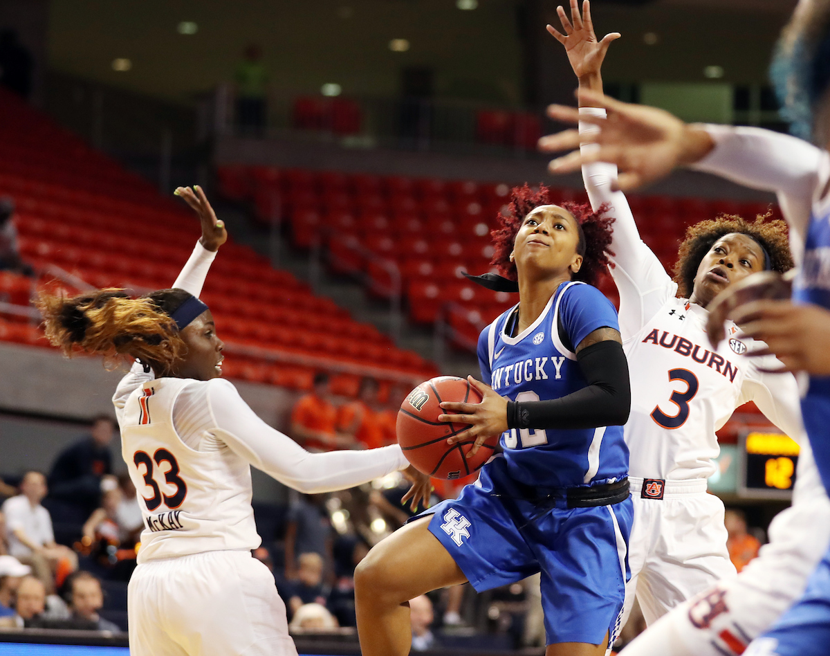 Jaida Roper

The UK Women's Basketball team beat Auburn.
Photo by Britney Howard | UK Athletics