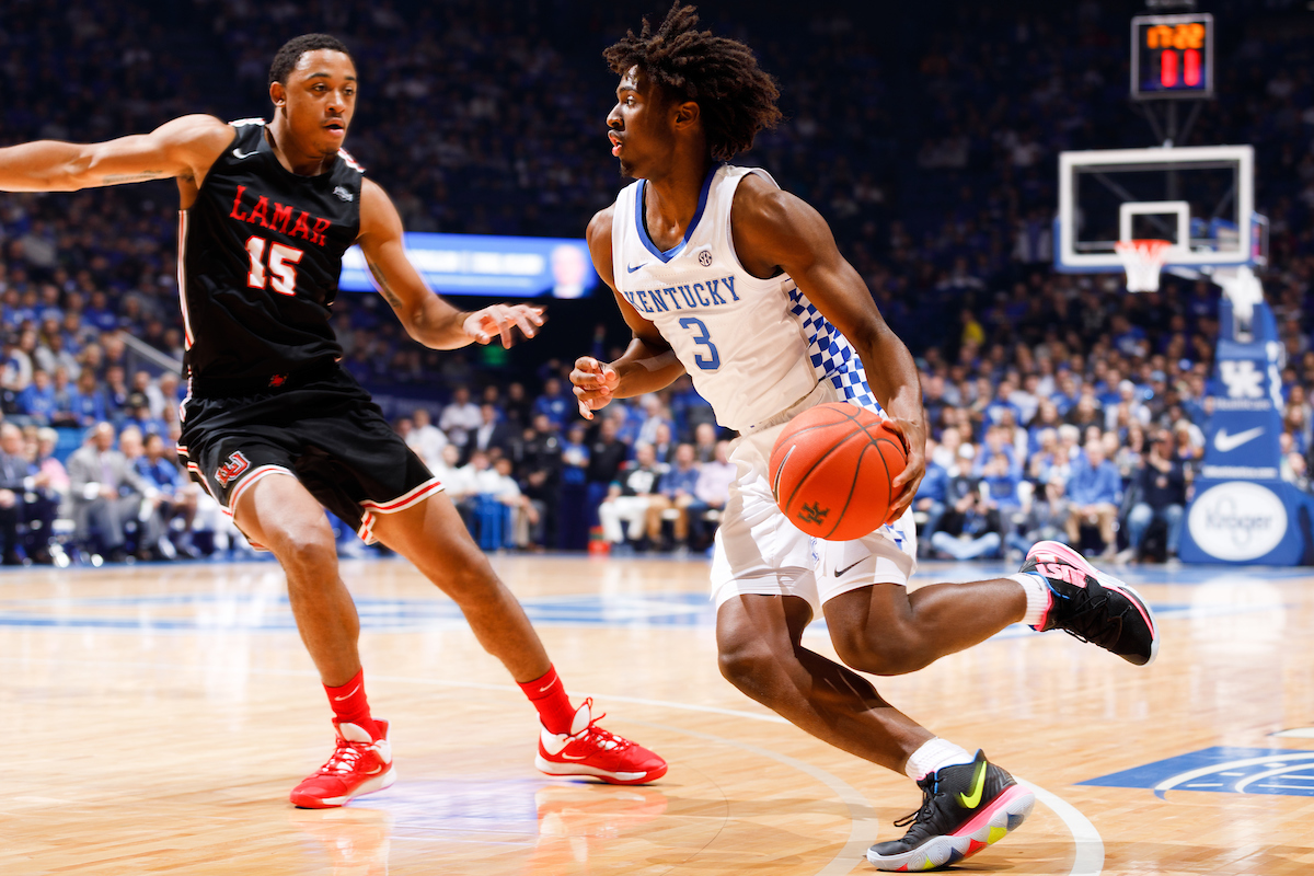 Tyrese Maxey.

Kentucky beat Lamar 81-56.


Photo by Elliott Hess | UK Athletics
