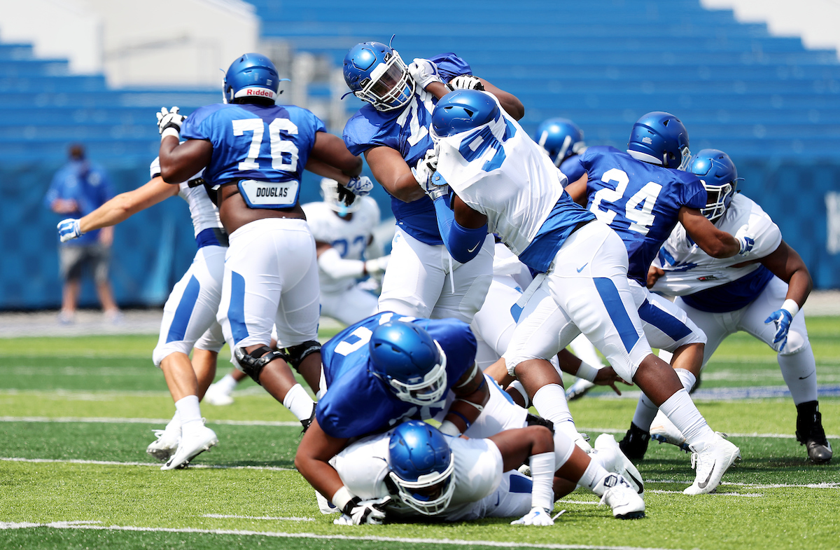 Football training camp Saturday, August 11,  2018. 

Photo by Britney Howard | UK Athletics