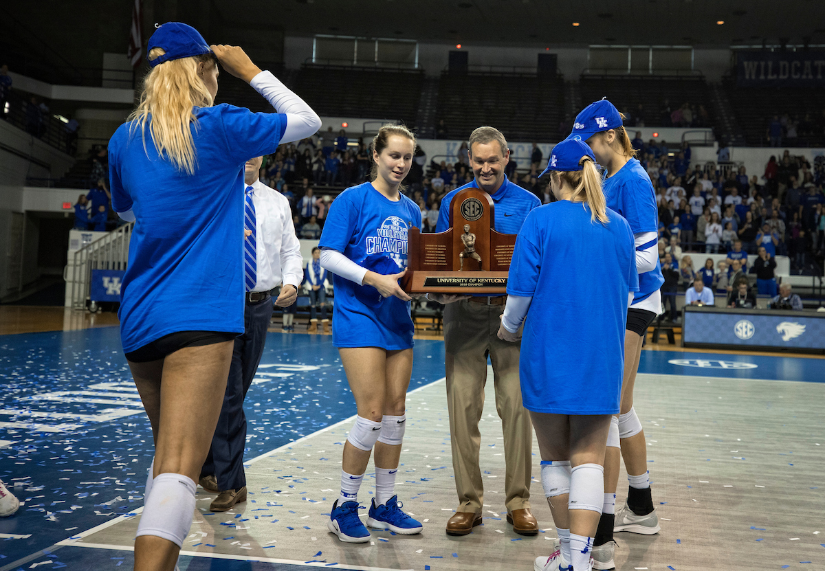 as Kentucky defeated  Auburn 3-0 on November 24, 2018.  Photo by Mark Cornelison | UKphoto