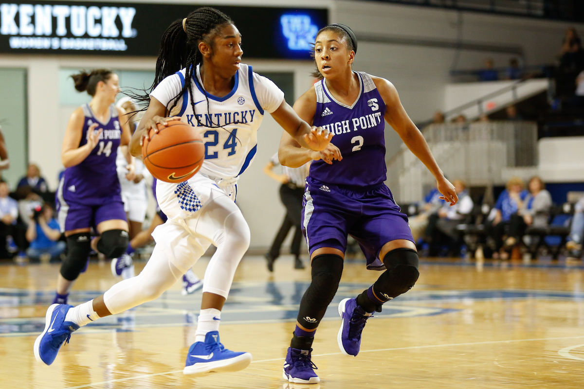 Taylor Murray. 

UK Women's Basketball beat High Point University 71-49 at Memorial Coliseum  on Sunday, November 18th, 2018.

Photo by Eddie Justice | UK Athletics