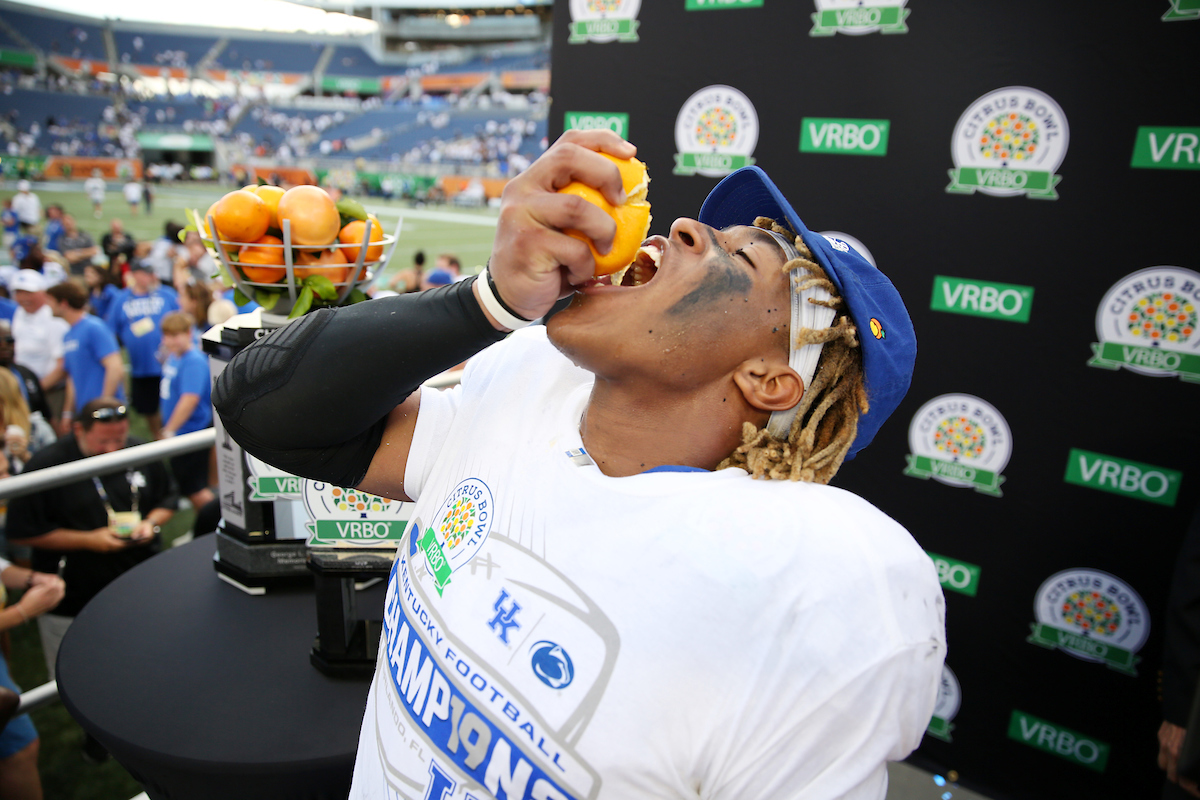 Benny Snell
The UK Football team beat Penn State 27-24 in the Citrus Bowl. 

Photo by Britney Howard  | UK Athletics