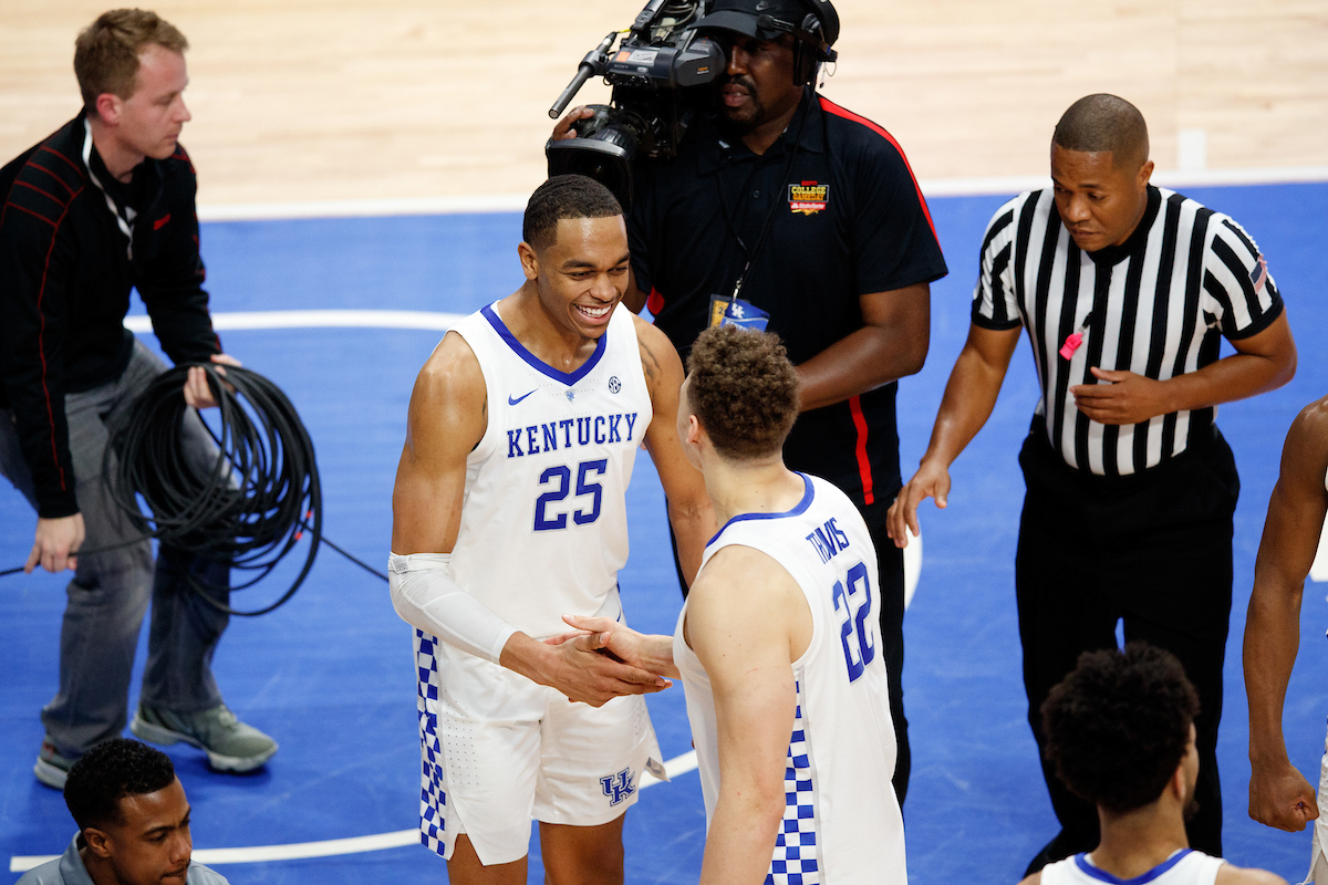 PJ Washington. Reid Travis.

The UK men's basketball team beat Kansas 71-63 at Rupp Arena on Saturday, January 26, 2019.

Photo by Elliott Hess | UK Athletics