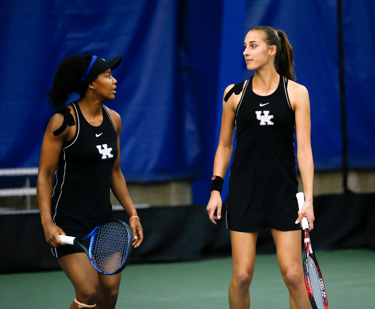ANASTASIA TKACHENKO. LESEDI JACOBS.

Women's Tennis comes out on top of Mississippi State on Senior Day.


Photo by Isaac Janssen | UK Athletics