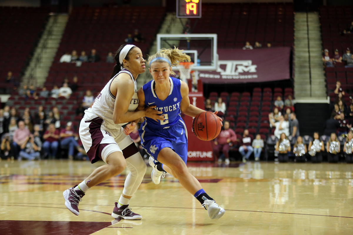 Paige Poffenberger

The University of Kentucky women's basketball team falls to Texas A&M on January 4, 2018 at Reed Arena. 

Photo by Britney Howard | UK Athletics