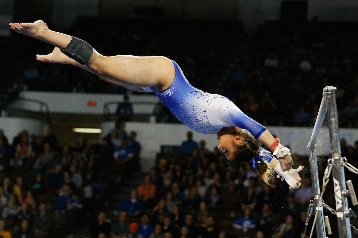 ALAINA KWAN.


The University of Kentucky gymnastics team beats LSU, 197.150 - 196.025.

Photo by Elliott Hess | UK Athletics