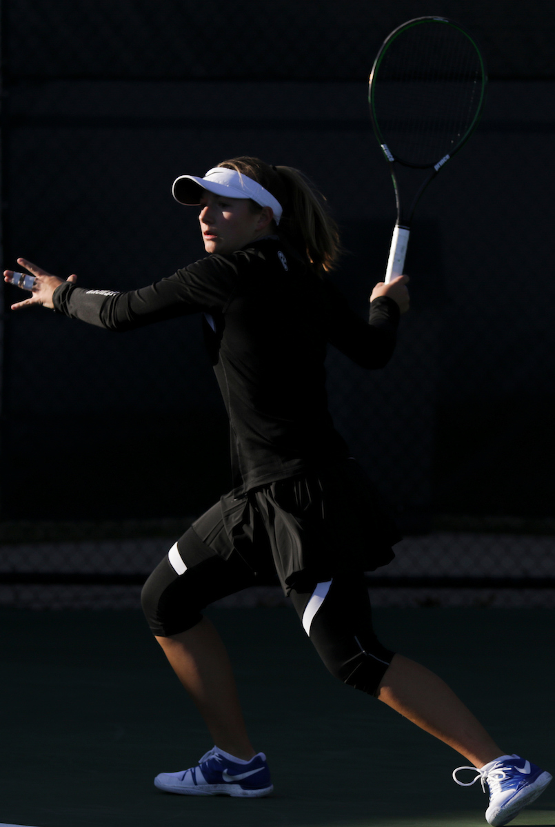 Tiphanie Fiquet. 

Kentucky defeated Florida 4-3 on Friday, March 22nd.

Photo by Eddie Justice | UK Athletics