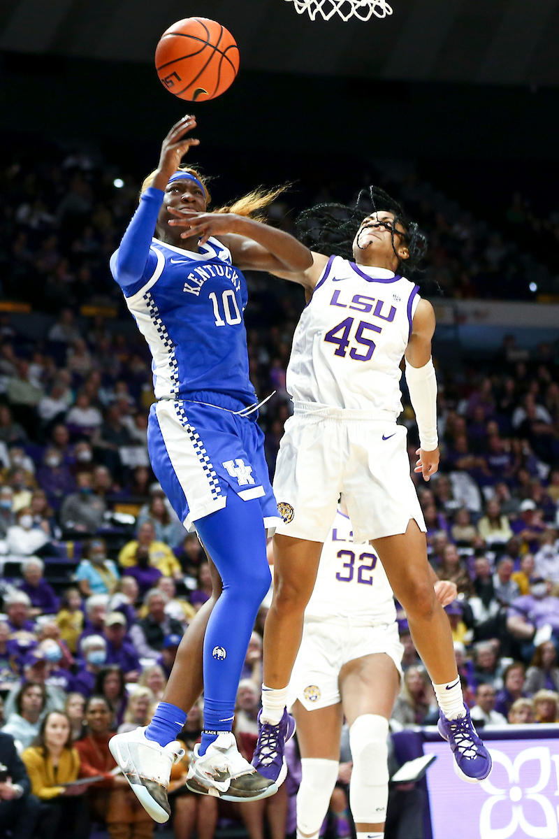 Rhyne Howard.

Kentucky loses to LSU 78-69.

Photo by Grace Bradley | UK Athletics