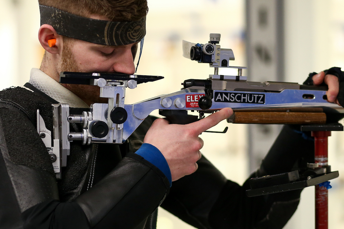 Ian Foos. 

Kentucky vs Morehead State rifle.

Photo by Eddie Justice | UK Athletics
