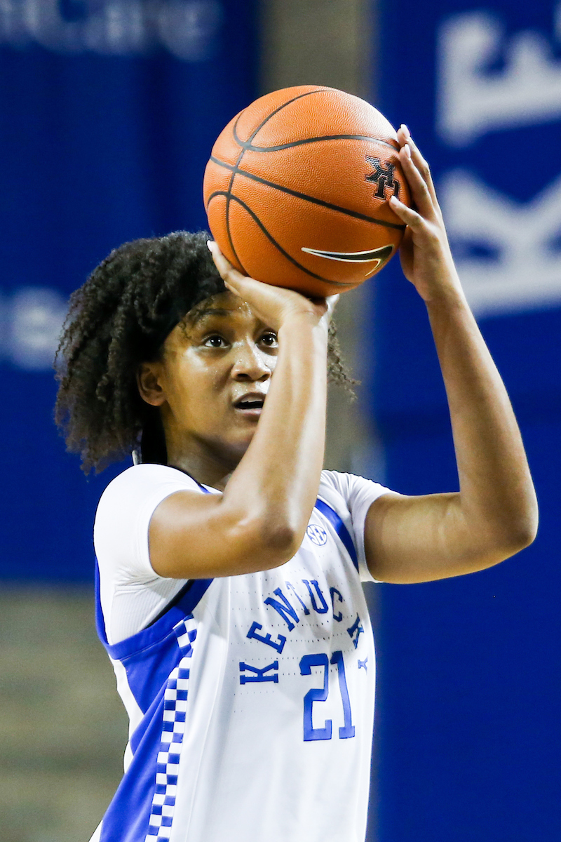 Nyah Leveretter.

Kentucky beats Marshall 79-45.

Photo by Hannah Phillips | UK Athletics