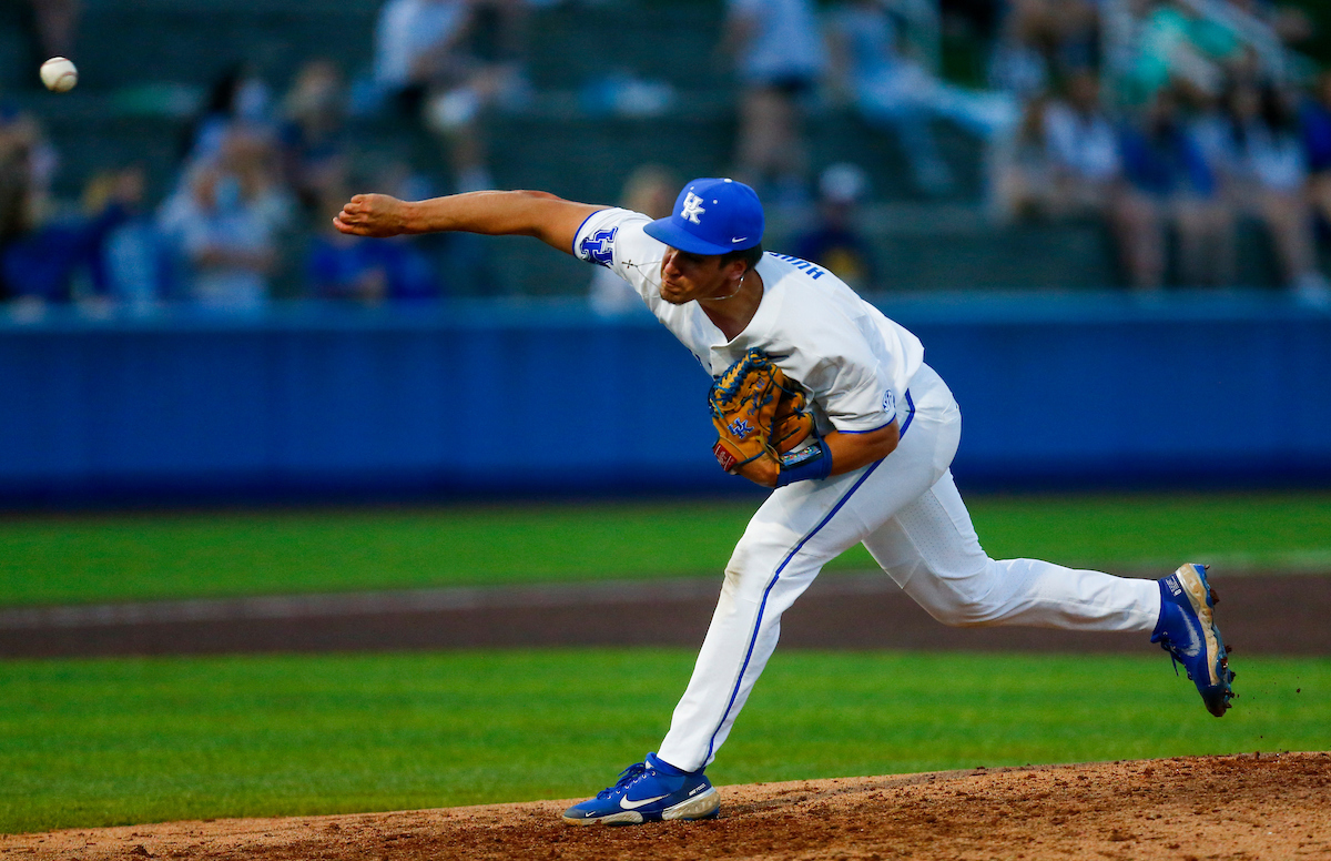 Wyatt Hudepohl. 

Kentucky falls to LSU, 15-2. 

Photo By Barry Westerman | UK Athletics