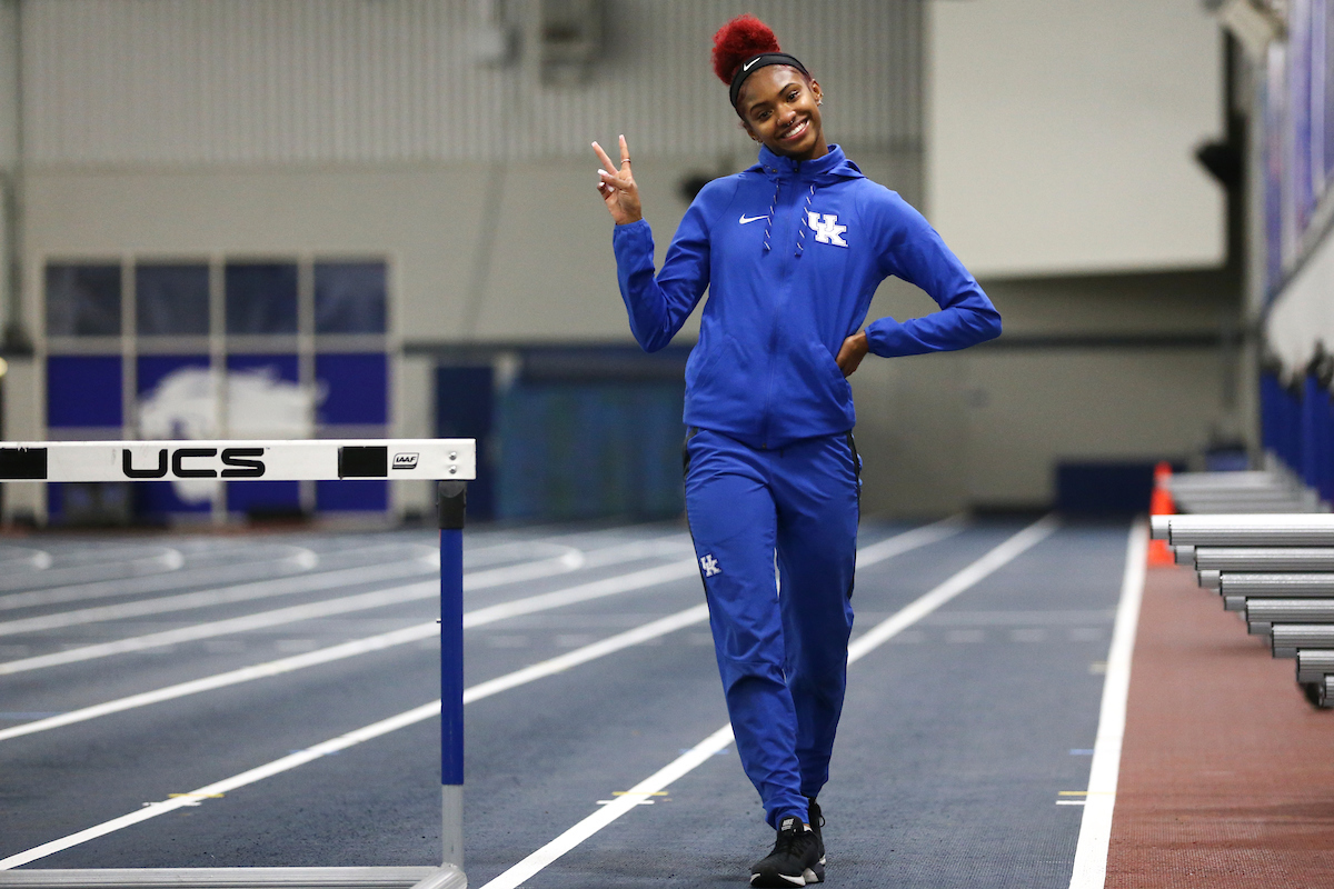 Masai Russell.

Jingle Bells Open.

Photo by Isaac Janssen | UK Athletics