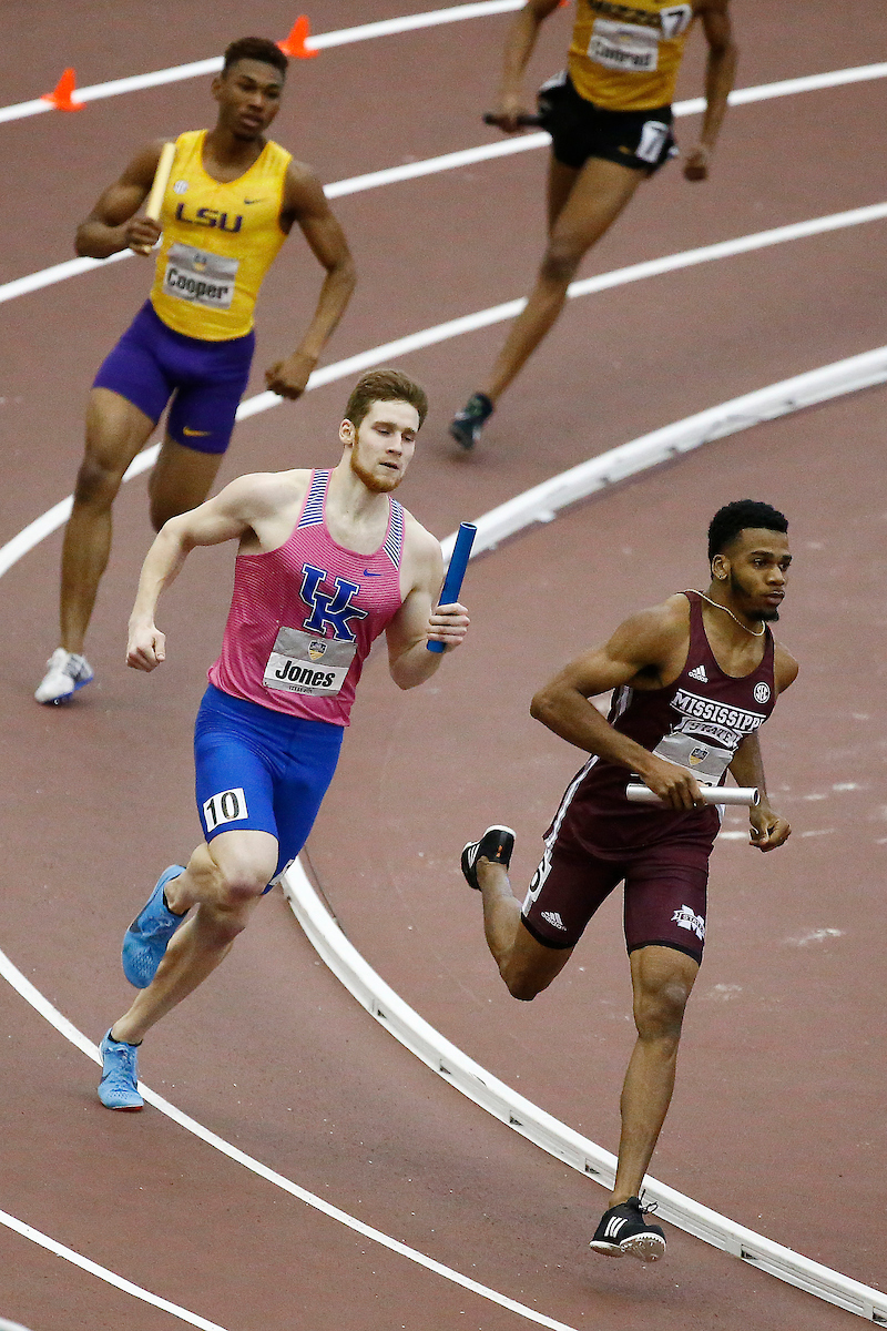 Ian Jones.

The University of Kentucky track and field team competes in day two of the 2018 SEC Indoor Track and Field Championships at the Gilliam Indoor Track Stadium in College Station, TX., on Sunday, February 25, 2018.

Photo by Chet White | UK Athletics