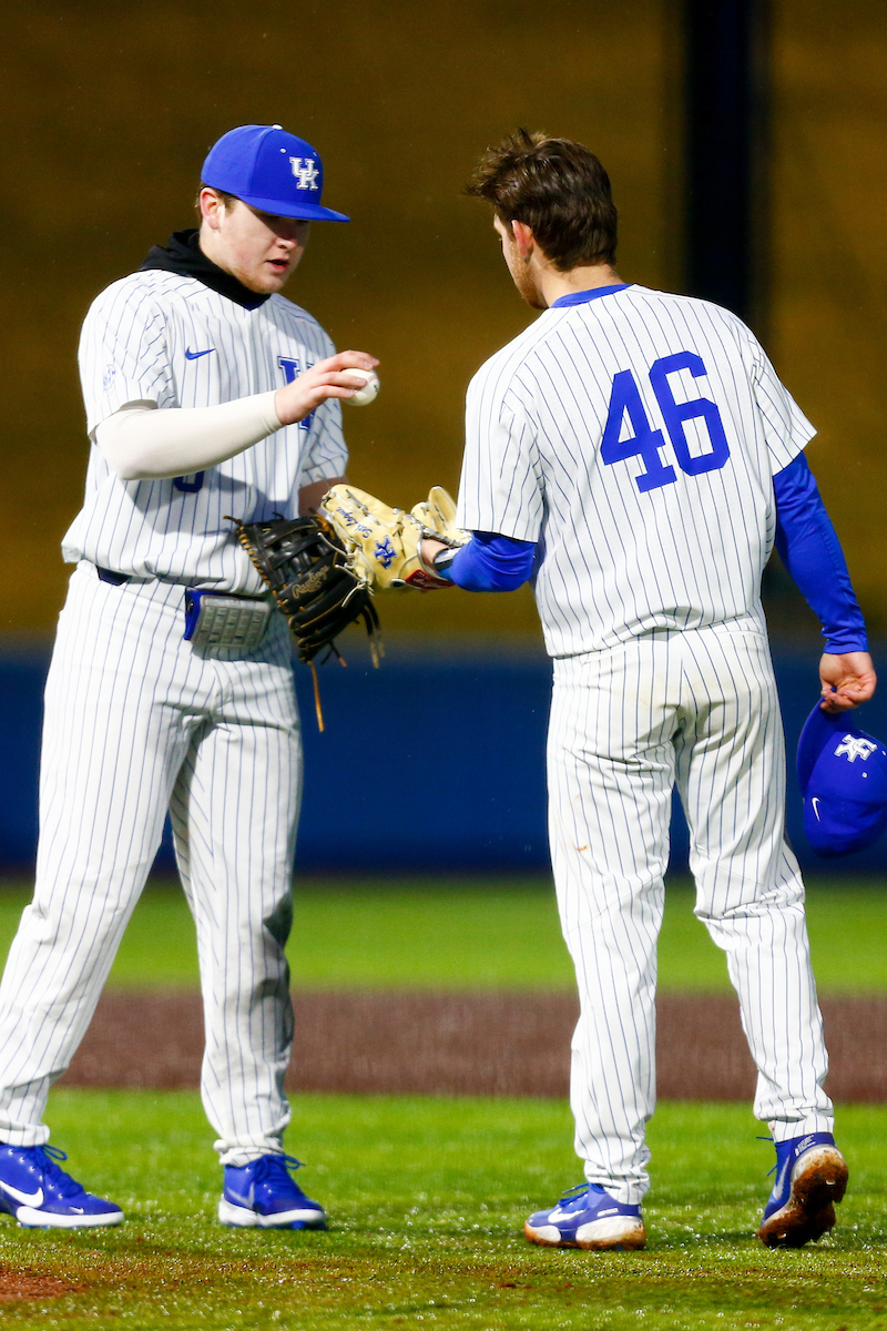 Seth Logue and Reuben Church. 

Kentucky beats Milwaukee, 10-0. 

Photo By Barry Westerman | UK Athletics