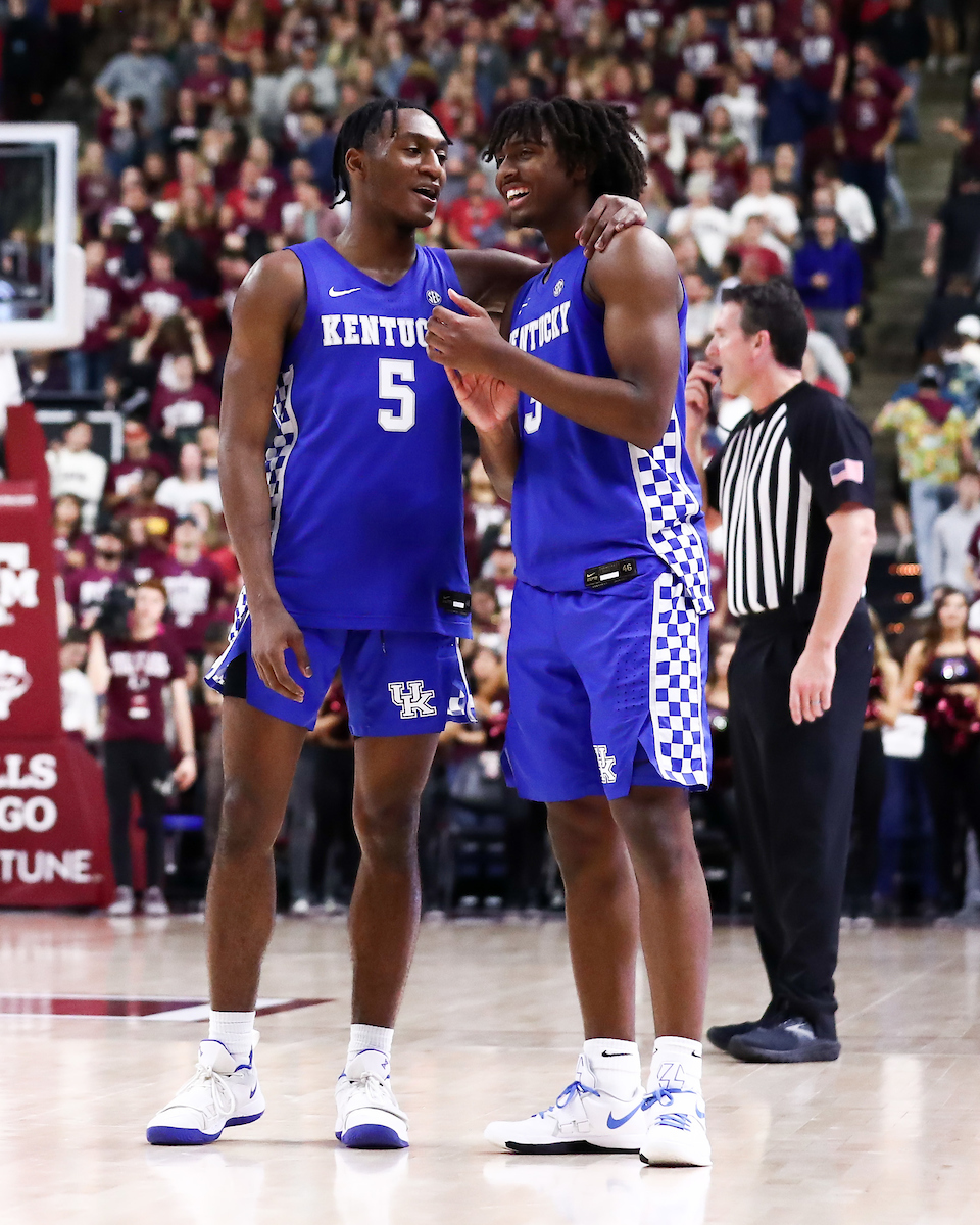 Immanuel Quickley. Tyrese Maxey.

Kentucky beat Texas A&M 69-60.

Photo by Elliott Hess | UK Athletics
