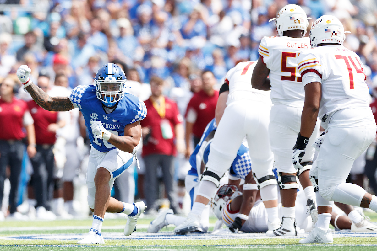 Jacquez Jones.

UK beat ULM 45-10.

Photo by Elliott Hess | UK Athletics