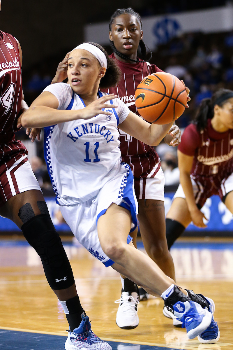 Jada Walker.

Kentucky loses to South Carolina 59-50.

Photo by Tommy Quarles | UK Athletics