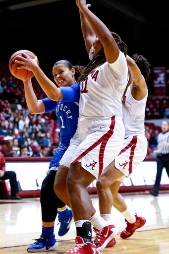 Sabrina Haines. 

Kentucky beat Alabama 81-71.

Photo by Eddie Justice | UK Athletics