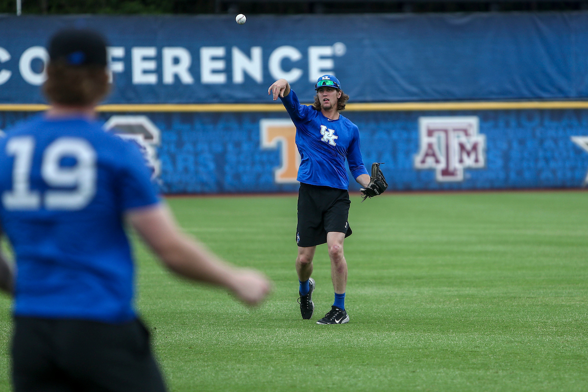 Adam Fogel.

Kentucky Baseball Practice at the 2022 SEC Tournament.

Photo by Sarah Caputi | UK Athletics