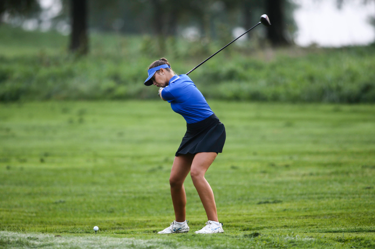 Marissa Wenzler.

Kentucky women's golf practice at the University Club of Kentucky.

Photo by Grant Lee | UK Athletics