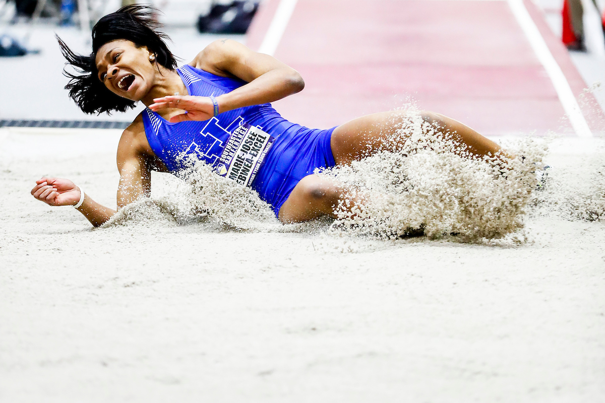 Marie-Josee Ebwea-Bile.

Day two of the 2019 SEC Indoor Track and Field Championships.

Photo by Chet White | UK Athletics