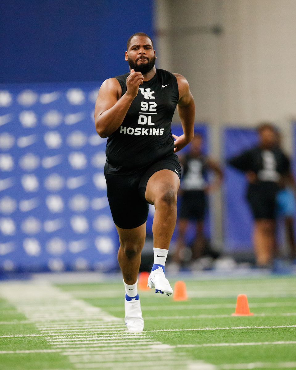 Phil Hoskins.

Kentucky football Proday.

Photo by Elliott Hess | UK Athletics