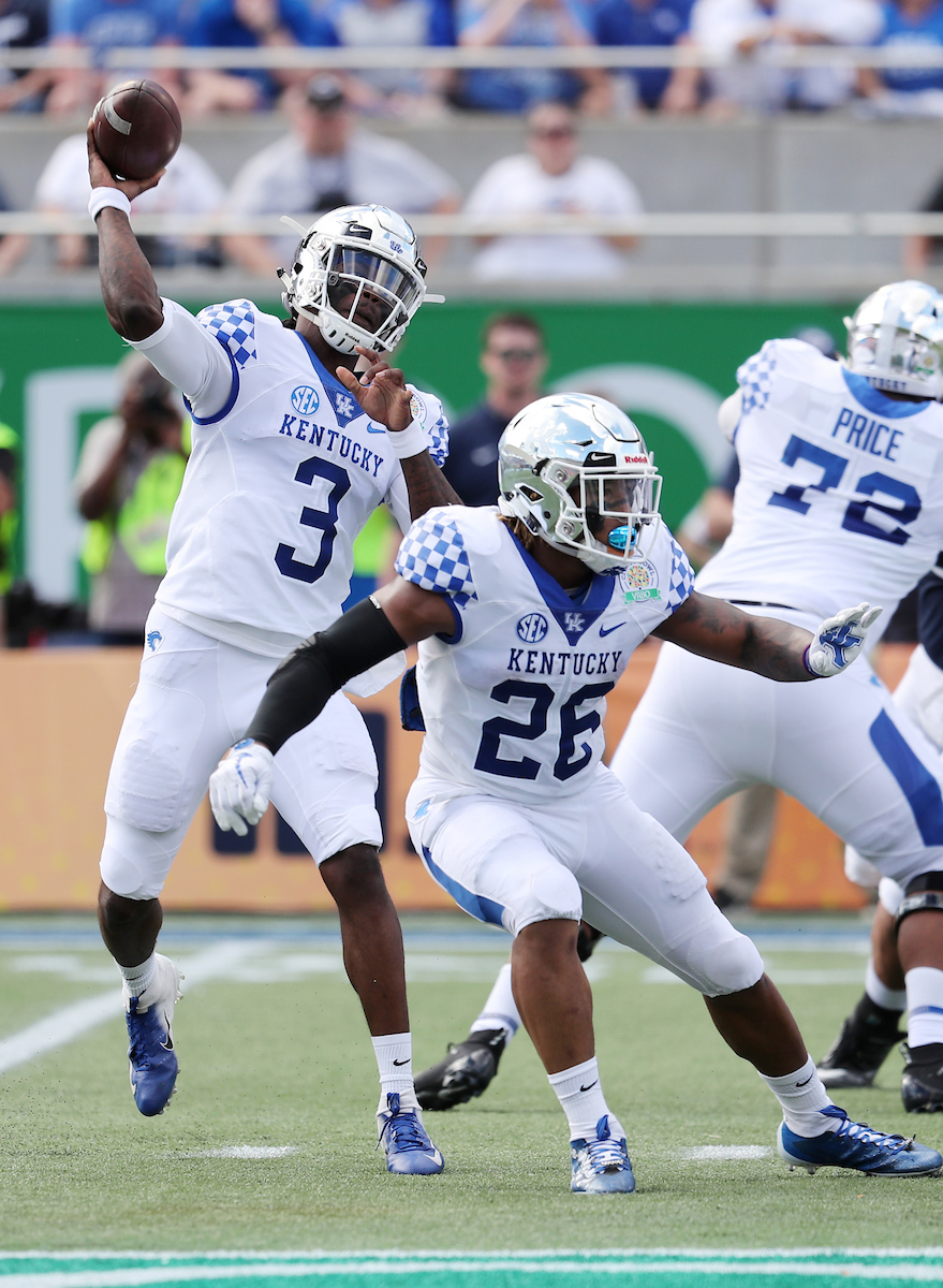 Terry Wilson, Benny Snell
The UK Football team beat Penn State 27-24 in the Citrus Bowl. 

Photo by Britney Howard  | UK Athletics
