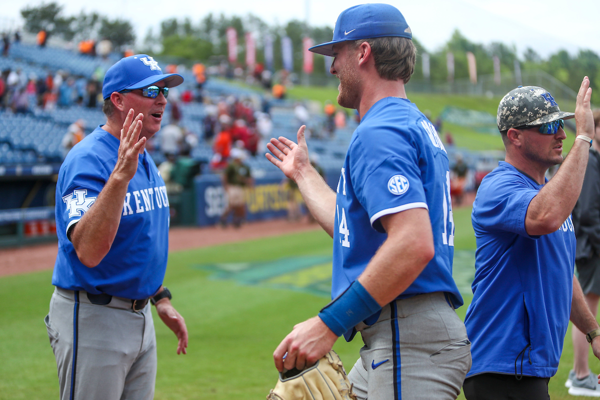 Coach Dan Roszel. Tyler Guilfoil.

Kentucky beats Auburn 3-1.

Photo by Sarah Caputi | UK Athletics