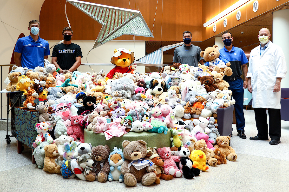 Alex Degen. Mason Hazelwood. Evan Byers.

UK Baseball delivers Bears to the Kentucky Children’s Hospital.

Photo by Eddie Justice | UK Athletics