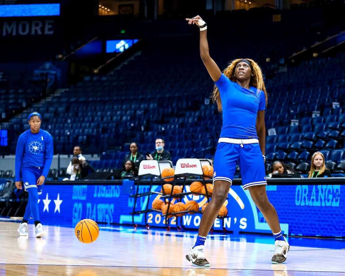 Rhyne Howard.

Kentucky shootaround day one for the SEC Tournament.

Photo by Eddie Justice | UK Athletics